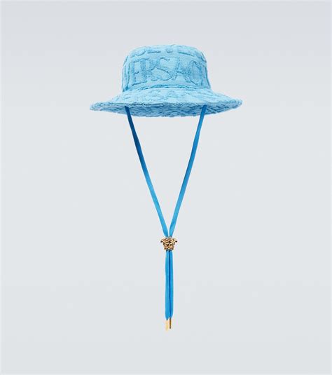 versace bucket hat blue|Versace bucket hat men.